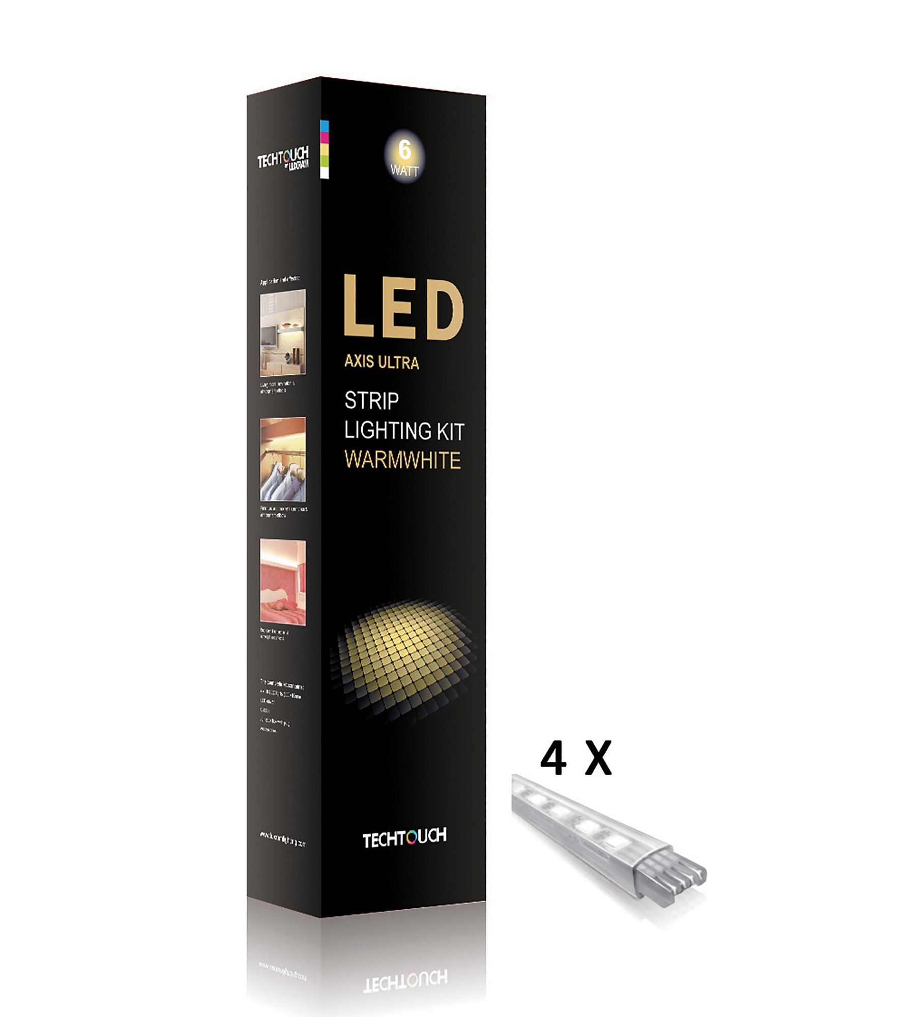 10172  Axis 6400K Kit 4x18 LED Rigid Strips (6W)